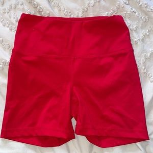 Yogalicious Red Biker Shorts